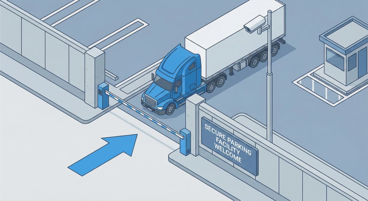 Park your truck with confidence in secure lots