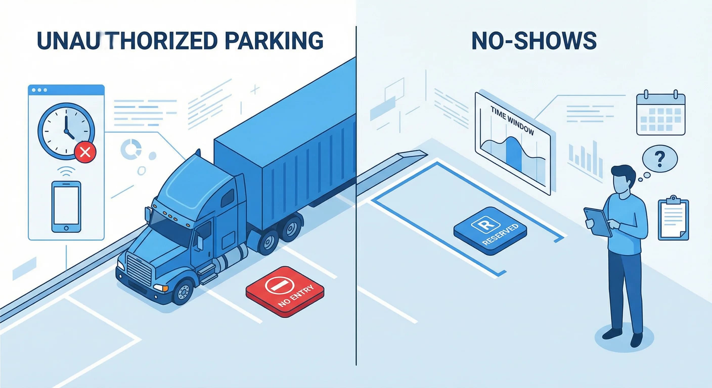 No-shows and unauthorized parking problem